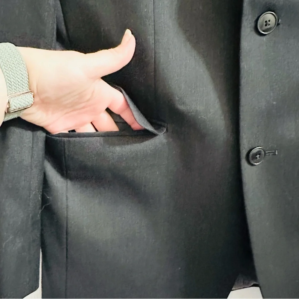 Jos A Bank Tailored Fit Travelers 100% Wool Dark Grey Blazer Sport Jacket 38L